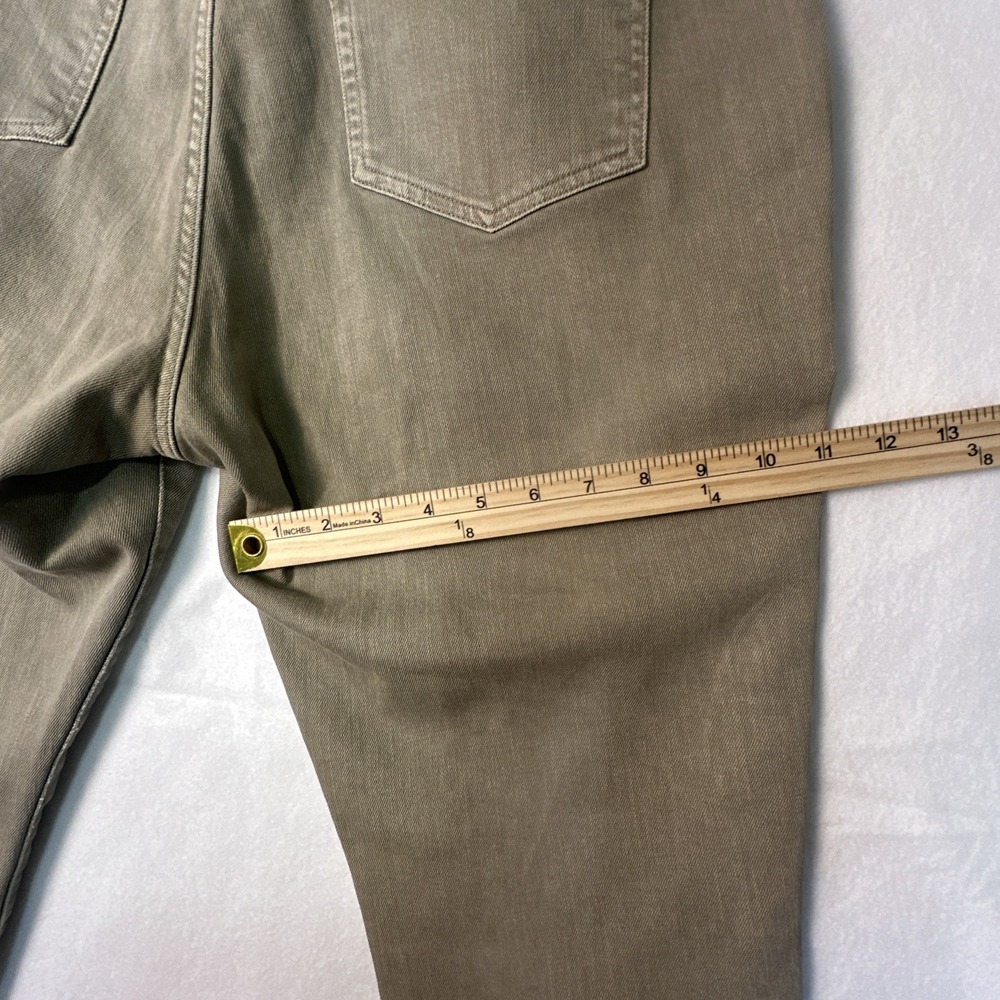 Lauren Ralph Lauren Regal Straight Crop Jeans Khaki Brown High Rise Size 16 - Picture 15 of 16
